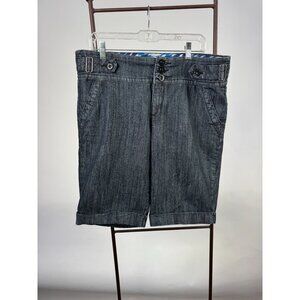 One 5 One Jeans Womens Dark Wash Denim Bermuda Shorts Size 16
